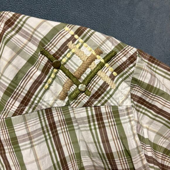 Ecko Unltd Plaid Western Shirt XL Button Down Streetwear Skater 90’s Embroidered - Picture 13 of 14